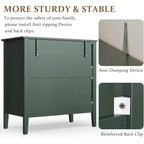 Heynemo 3 Drawer Dresser, Painted 30 Inch Tall Wood Nightstand with Storage, Wide Modern Chest of Drawers with Ball Bearing Slide