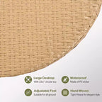Whisen Weather-Resistant Rattan Outdoor Sectional Sofa Set Patio Couch Set with Thick Cushions and Pillows, Freely Combined Conversation Sets