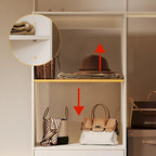 Corner Wardrobe Closet with 2 Hanging Rods, Pants Rack, and Shoe Storage Organizer Armoires