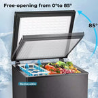 ZAFRO 1.8 Cu.ft Chest Freezer, Compact Deep Freezer with 2 Baskets & Adjustable Temp, Top Open Door for Home, Dorm,Kitchen,Bar