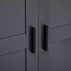 77H Freestanding Kitchen Pantry, Farmhouse Storage Cabinet with Adjustable Shelves, Door Shelves, Drawers & Wine Racks - ModernLuxe