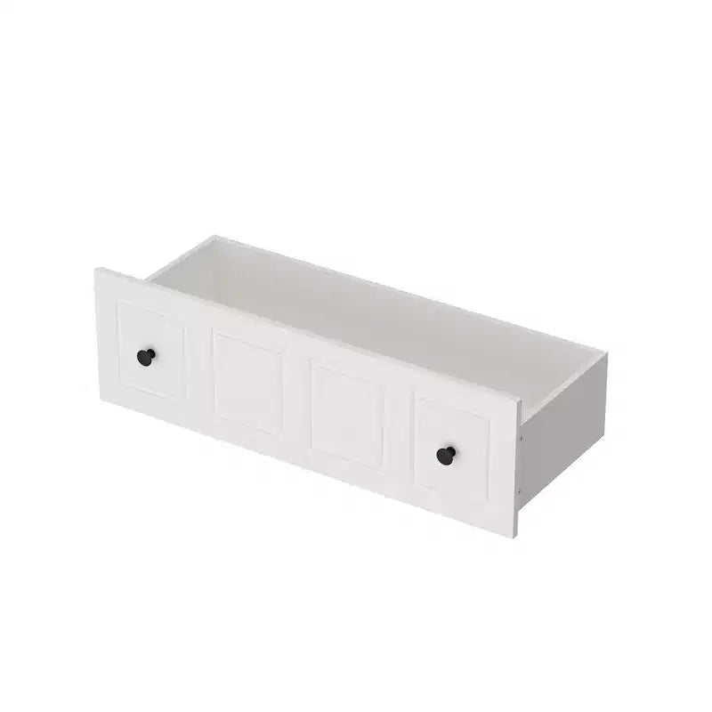 Grand buffet vaisselier blanc avec portes vitrées, bahut de rangement pour cuisine, salon, étagères à livres