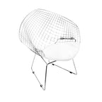 Chaise Diamond Bertoia (reproduction) noire – 33 H (Hauteur d'assise 17,5) x 33 L x 26 P