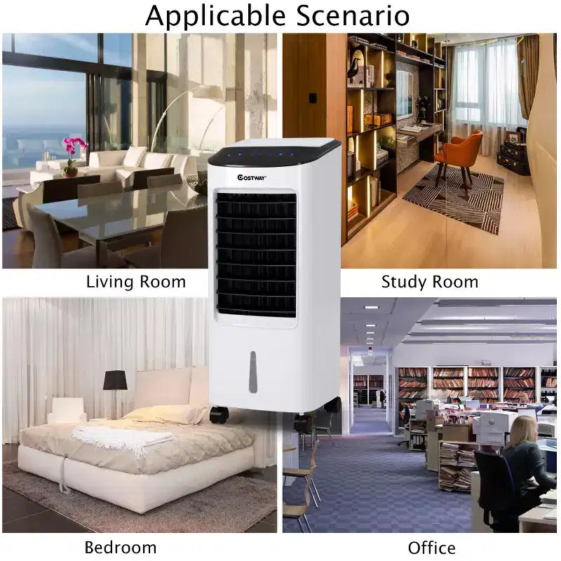 Costway Evaporative Portable Air Cooler Fan & Humidifier with Filter Remote Control