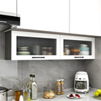 Kitchen White Wood Wall-Mounted Storage China Cabinets