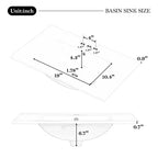 30 Bathroom Vanity Sink Combo, Bathroom storage Cabinet with Drawers and Shelf, Single Sink Bathroom Vanity