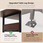Gaoyangjiaju 47.2 Inch Wooden Coffee Table with Storage Drawers