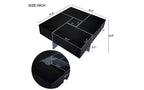 Extendable Puzzle-Top Coffee Table with 4 Hidden Storage Compartments