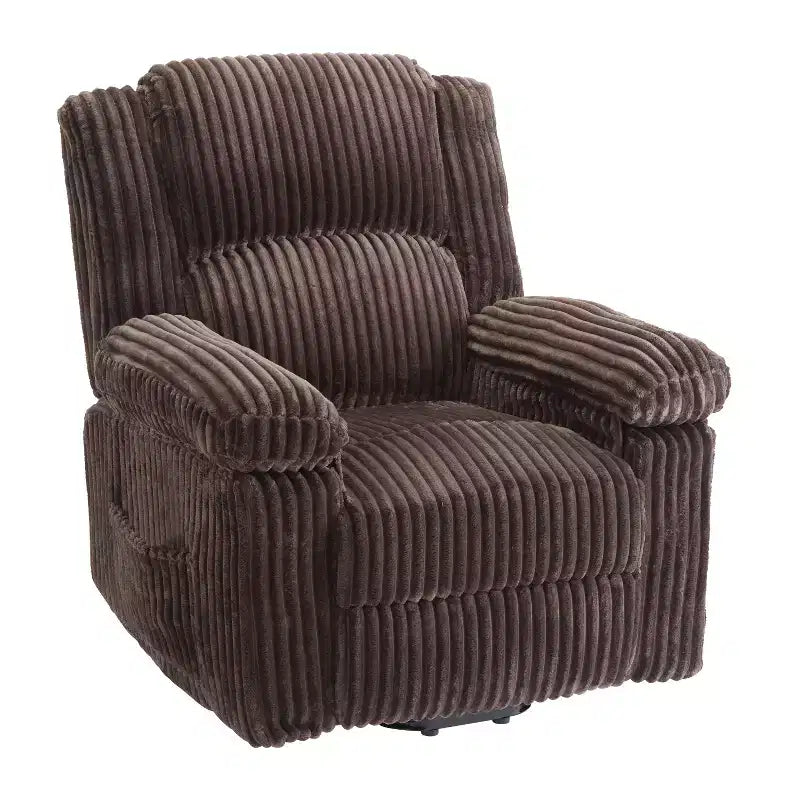 Manual Recliner Sofa, Corduroy Recliner Chair, Adjustable Recliner, Pillow Top Arms, Thick Padding, 400LBS Capacity, for Bedroom, Home Theater