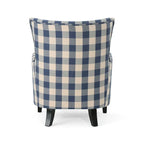 Modern Retro 30.25 High Back Upholstered Arm Chair with Wood Legs for Living Room