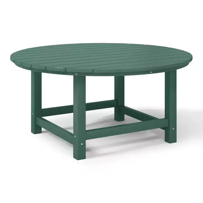 WestinTrends Dylan 5-Piece Outdoor Patio HDPE Adirondack Chair With Round Coffee Table Conversation Set