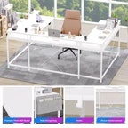 COZONY 78 U/L Shaped Gaming Desk, Reversible Computer Desk with Power Outlets, LED Lights, Monitor Stand & Storage Shelf, Corner Desk for Home Office