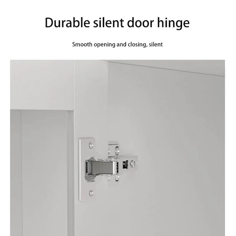 Wardrobe Closet Armoire wi/Mirror & Scalable Hanging Rod Space Saving