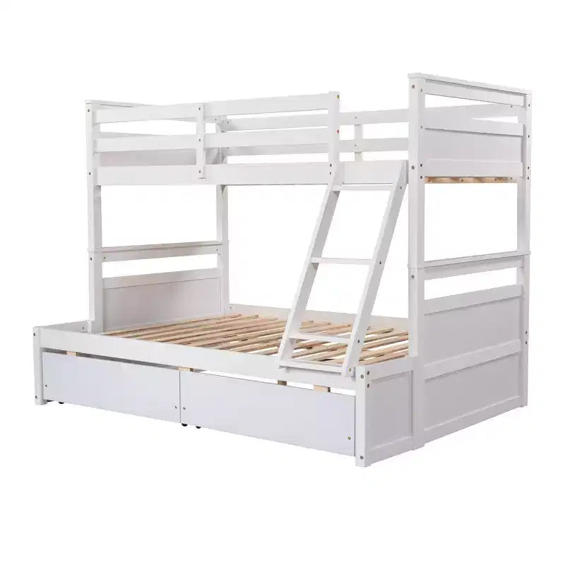 Whisen Twin over Full Bunk Bed with 2-Storage Drawers