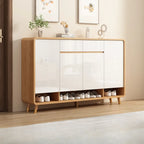 Modern Manufactured White Wood Shoe Cabinet