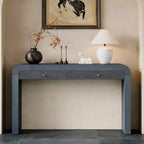 Whisen Rustic Console Table Entryway Table Side Table with Fluted Drawer Front
