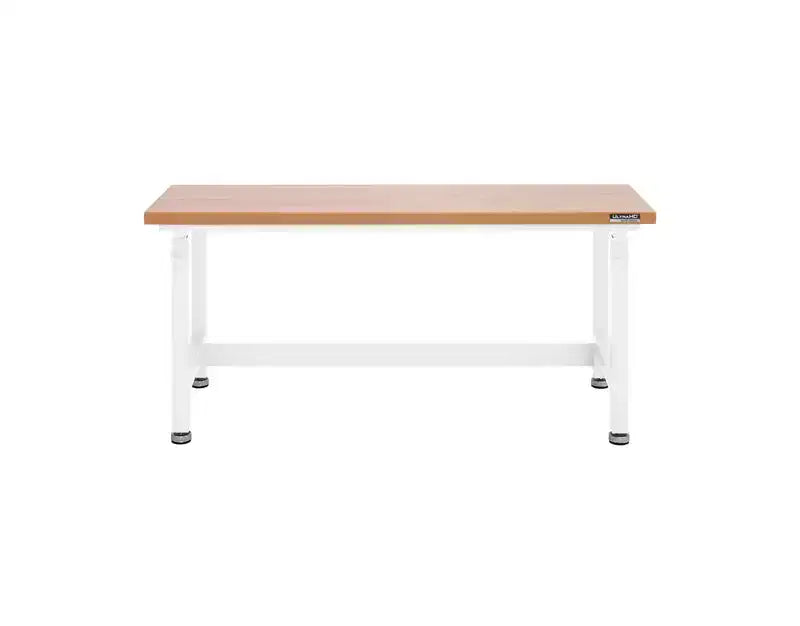 Heavy Duty 60 Adjustable Height Workbench Table with Wood Top