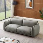 Canapé Manar en cuir véritable, luxe moderne du milieu du siècle