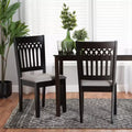 Baxton Studio Genesis Modern Fabric Wood Dining Chair Set