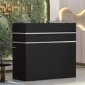 Famapy L-shaped Reception Desk Multifunctional Welcome Desk Workstation