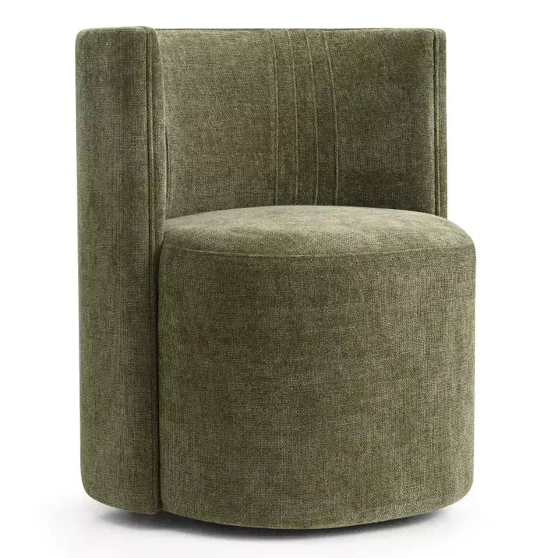 Lot de 4 chaises de salle à manger modernes pivotantes, chaises sans accoudoirs rembourrées en tissu texturé avec dossier incurvé pour salle à manger ou cuisine - Panipeachy
