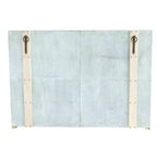 40 Tall 4-Door Reclaimed Wood and Metal Storage Cabinet with Glass Doors, Brown