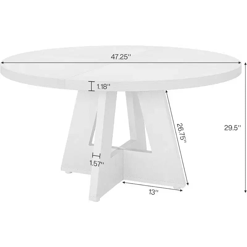 47 Inch Round Dining Table for 4 people