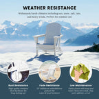 Polytrends Laguna Fade Resistant All Weather Outdoor Patio Folding Adirondack Chair