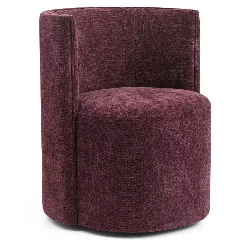 Lot de 4 chaises de salle à manger modernes pivotantes, chaises sans accoudoirs rembourrées en tissu texturé avec dossier incurvé pour salle à manger ou cuisine - Panipeachy