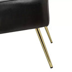 47 Contemporary Wingback Loveseat, Armless 2-Seater Sofa with Metal Legs for Living Room or Bedroom