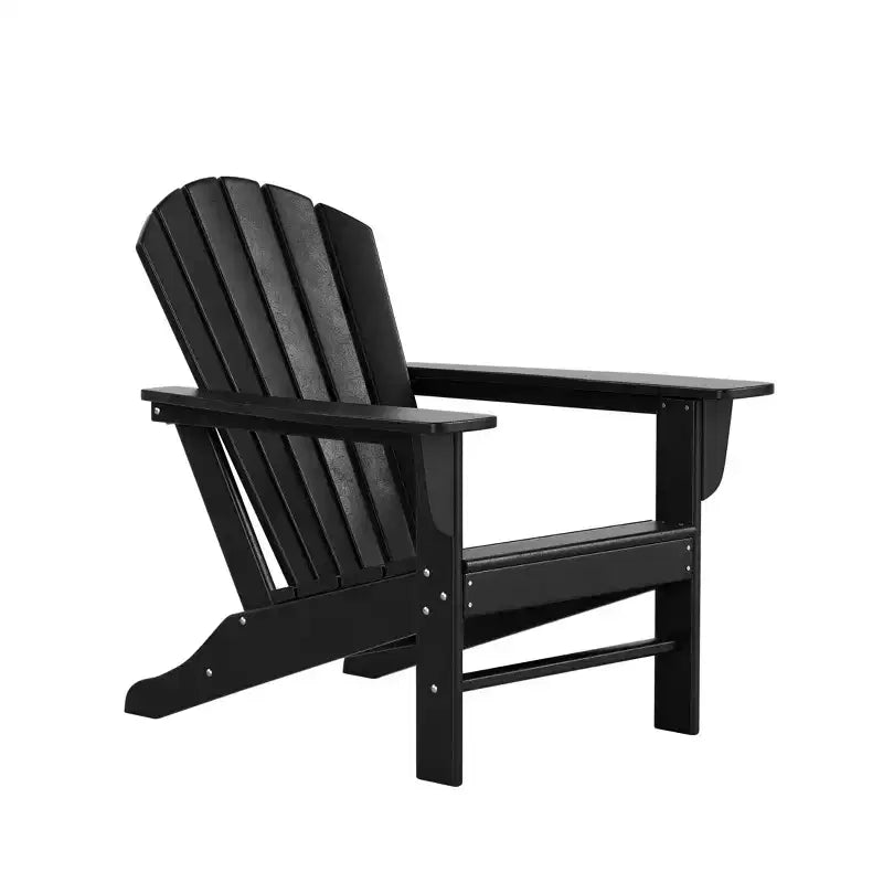 WestinTrends Dylan 5-Piece Outdoor Patio HDPE Adirondack Chair With Round Coffee Table Conversation Set