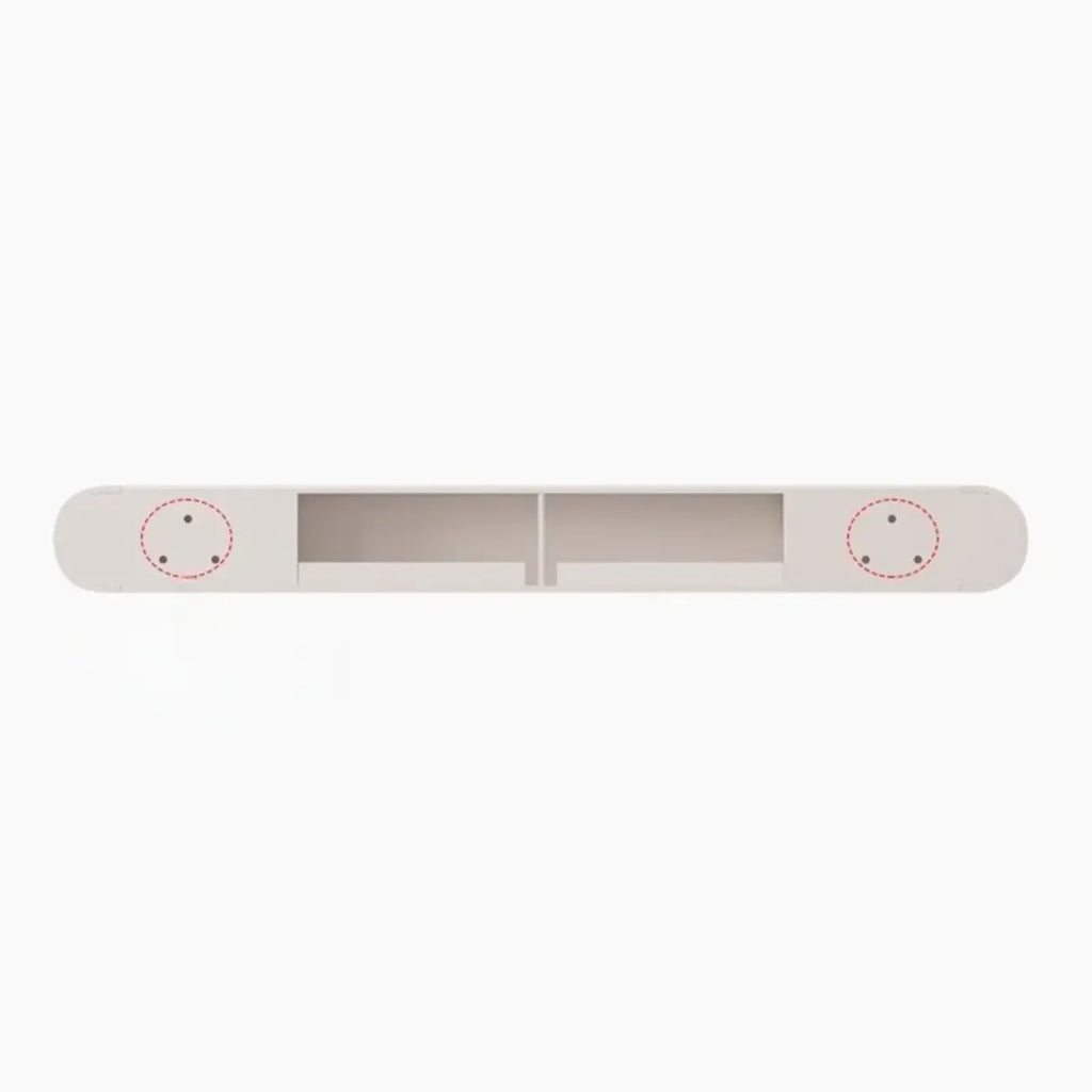 White Wooden Floating TV Stand with Storage for Living Room