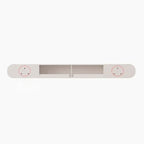 White Wooden Floating TV Stand with Storage for Living Room