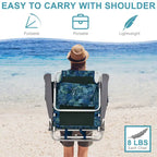 Costway 4-Pack Folding Backpack Beach Chair 5-Position Outdoor - See Details
