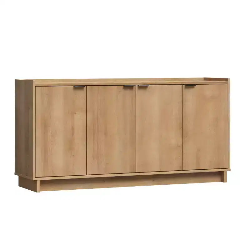 Simply Modern 4-Door Sideboard Console Table Cabinet, Black