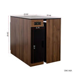 CLIHOME Modern Multifunctional Extendable Dining Table with Outlet, Space Saving Expanding Table with Storage