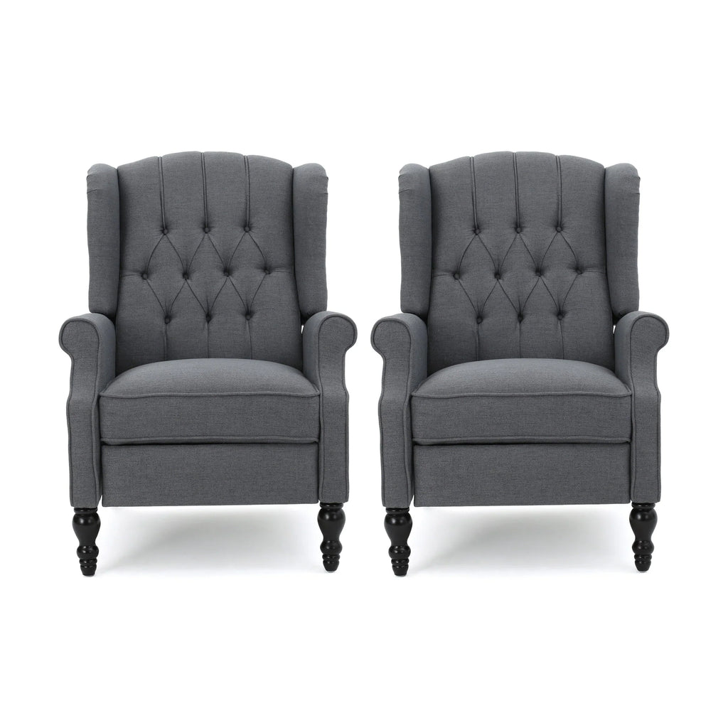 Fauteuils inclinables en tissu touffeté Walter (lot de 2) par Christopher Knight Home