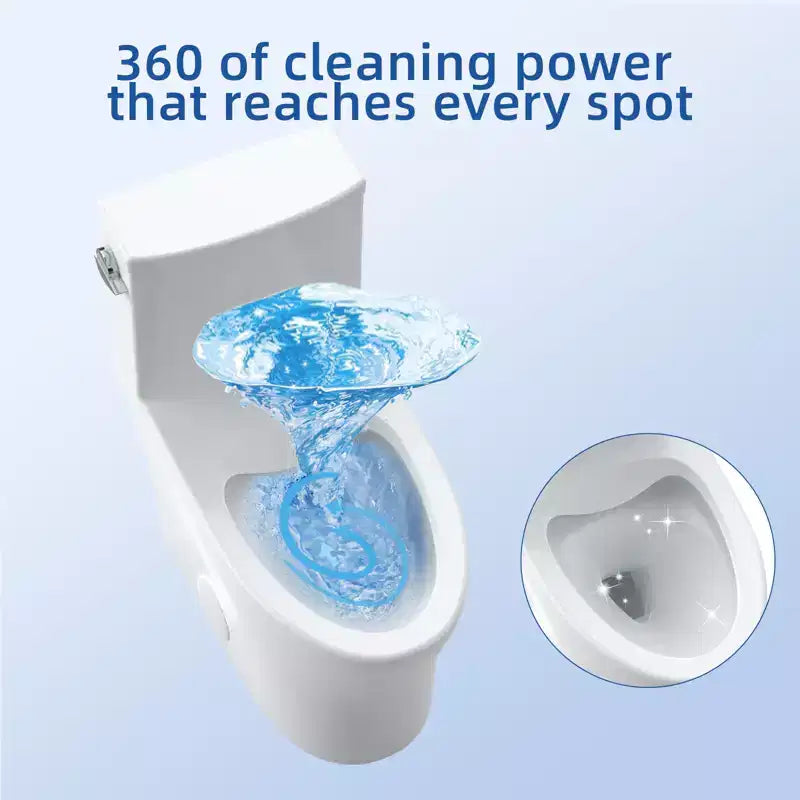 Toilette Commerciale Allongée Double. Hauteur Confort 16 avec Abattant à Fermeture Douce. Blanc