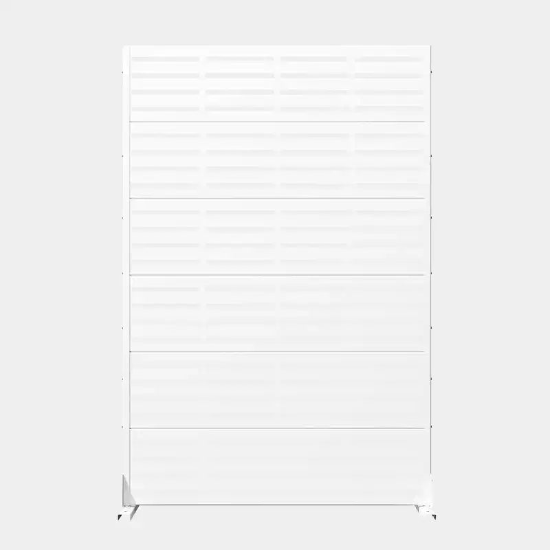 MAYEERTY 72x47 White Outdoor Natural Privacy Panel Screen, 6 Piece Set Natural Folding Divider for Backyard and Garden
