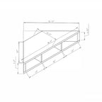 47 Corner Floating TV Stand, 3 Shelves, Transitional Style, Space-Saving Wall Mount
