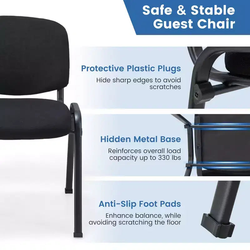 Costway Office Guest Chair Stackable Reception Chair Waiting Conference Room