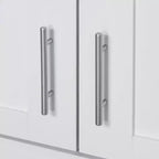 Modern Kitchen Pantry Freestanding Cabinet Cupboard with Doors and Drawer, Adjustable Shelving