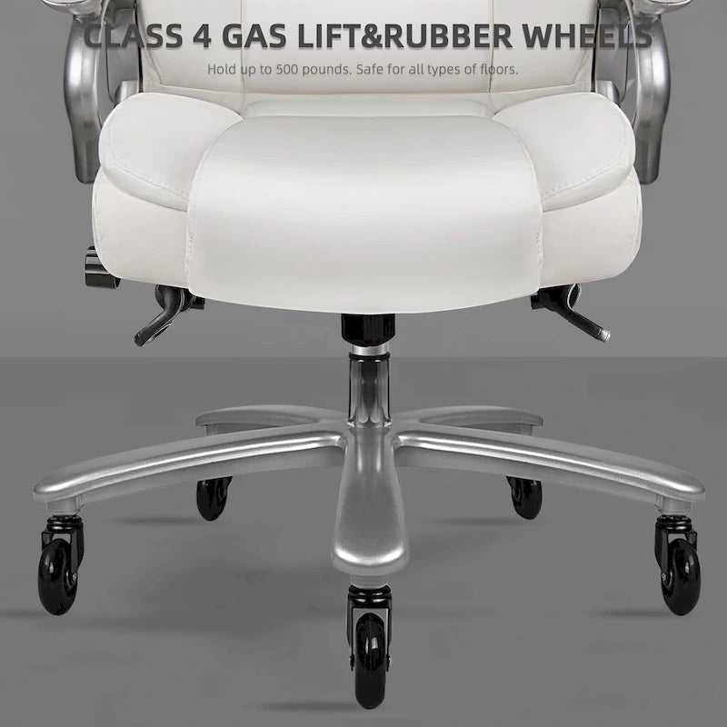 Bossin Big and Tall Executive Office Chair,500LBS Adjustable Lumbar Support Ergonomic Chair with High Back PU Leather Computer