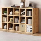 Modern Horizontal Wood 8-Cube Natural Finish Bookcase