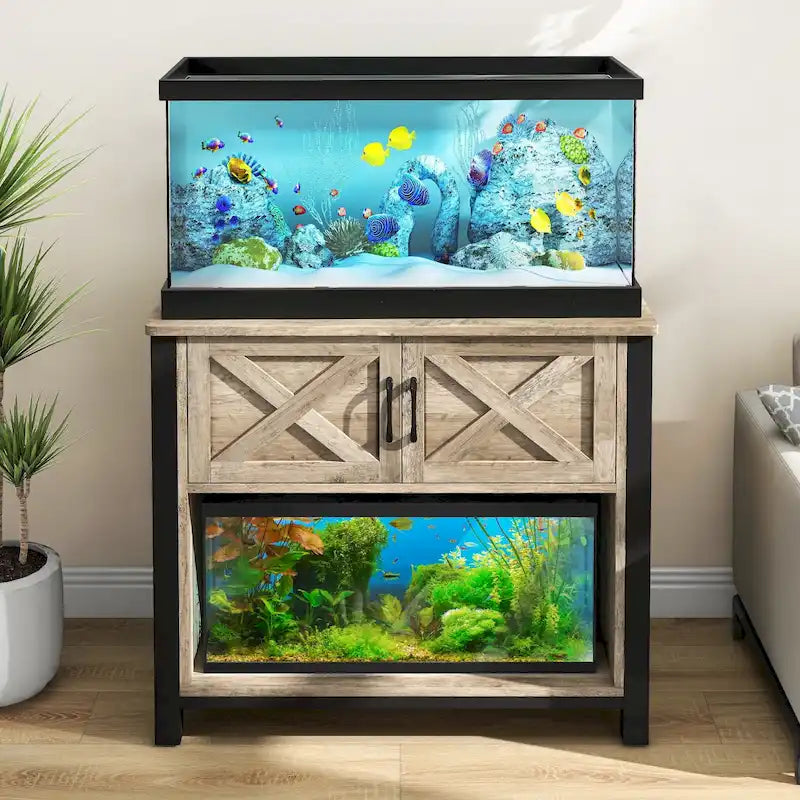 40-50 Gallon Aquarium Stand Cabinet Fish Tank Stand with Power Outlets