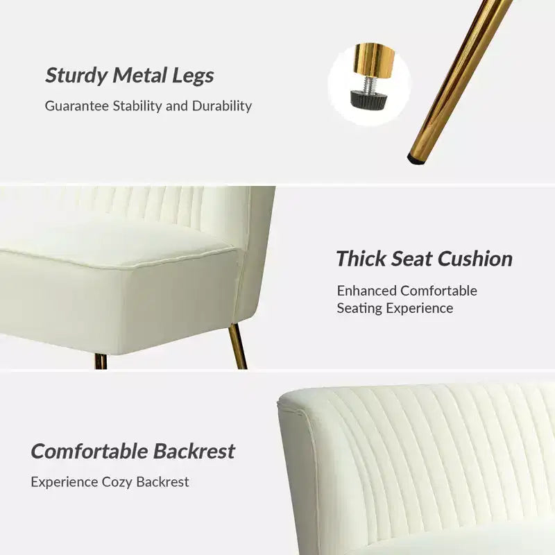 Causeuse en velours Nicolas | Canapé 2 places contemporain pour salon et chambre à coucher avec dossier capitonné | Karat Home