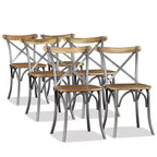 vidaXL Lot de 2 chaises de salle à manger en bois de manguier massif naturel Standard