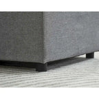 Linen Sectional Sofa Reversible Chaise with Pull out Sleeper