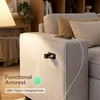 104 U-Shaped Convertible Sleeper Sofa Bed with Storage