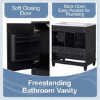 30 Bathroom Vanity Sink Combo, Bathroom storage Cabinet with Drawers and Shelf, Single Sink Bathroom Vanity